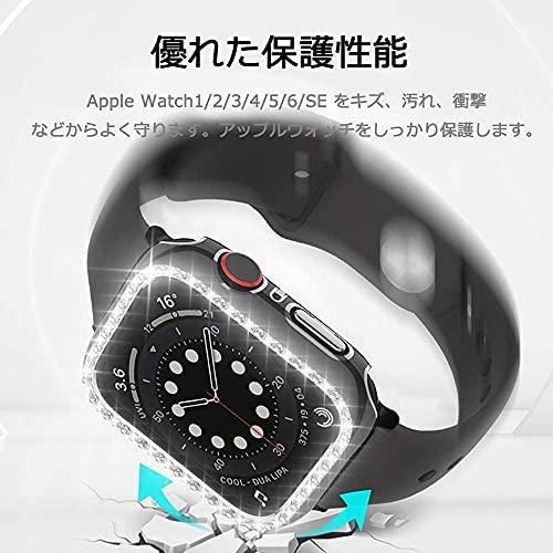 Miimall 対応Apple Watch4/5/6/SE/SE2 保護ケース 40mm アップルウォッチ 4 専用カバー 傷防止 ラインストーン お｜onetoday｜03