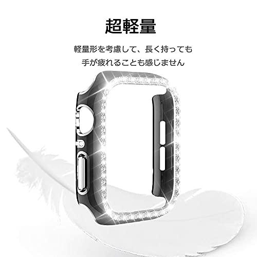 Miimall 対応Apple Watch4/5/6/SE/SE2 保護ケース 40mm アップルウォッチ 4 専用カバー 傷防止 ラインストーン お｜onetoday｜05