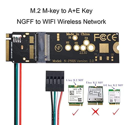 Cablecc ワイヤレスNGFF A/EキーWiFiカードへのM.2 NGFFキー-M NVME SSDアダプタAX200 WiFi 6 Bluet｜onetoday｜05