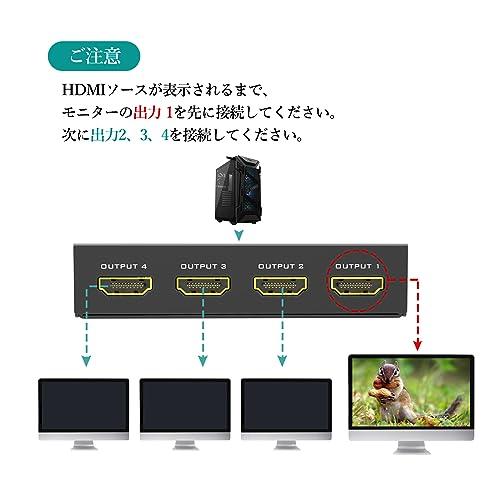 MT-VIKI HDMI 分配器 1入力4出力 4K HDMI スプリッター 4K@30Hz 4出力同時出力 4ポート HDMI1.4 スプリッター｜onetoday｜08