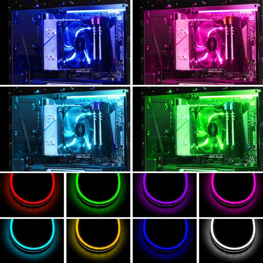 BTF-LIGHTING LED ネオン RGB PC LEDテープライト2x50CM RGB LEDライトストリップ 12V 4ピン RGBスプリッ｜onetoday｜06