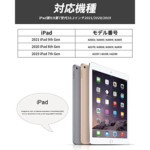 Aoub iPad 10.2 インチ 第9/8/7世代 (2021/2020/2019年) ケース オートスリープ/ウェイク機能対応 Apple Pe｜onetoday｜02