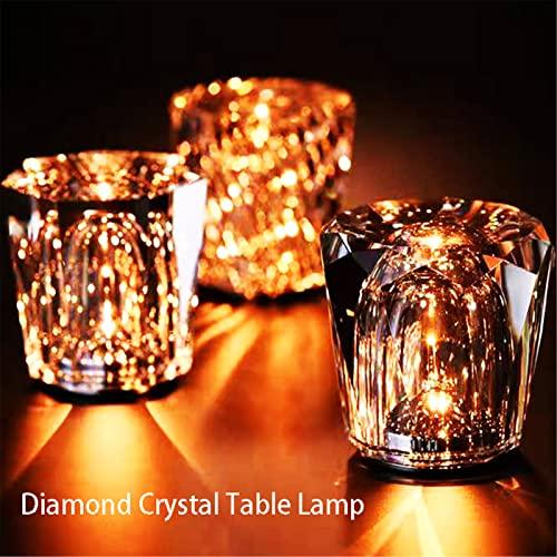 ベッドサイド クリスタルテーブルランプ、 ダイヤモンドテーブルライト 明るさ調節可能なUSB充電式の3つの明るい色 夜の光 装飾 ベッドルーム ナイト｜onetoday｜02