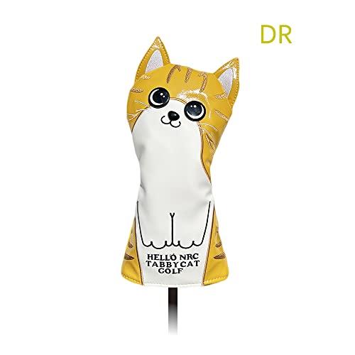 ゴルフ クラブ カバー 秋田犬/チルト ネコ かわいい 黄 フード ウッド アイアン パター ハイブリッド カバー (DR/FW/UT) 調節可能 ラ｜onetoday｜04