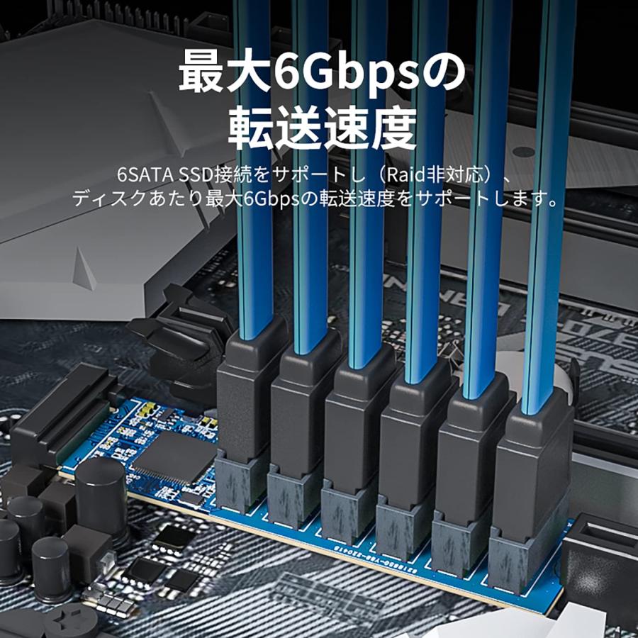 10Gtek M.2 (Mキー) to 6xSATA アダプター SATA3.0 NO-RAID デスクトップPC用 SSD/HDDサポート｜onetoday｜04