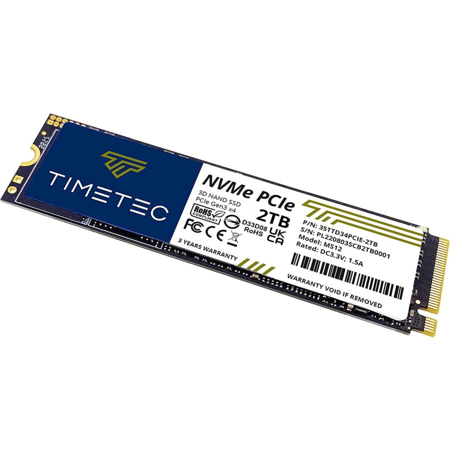 Timetec M.2 2280 NVMe PCIe Gen3x4 8Gb / 秒 3D NAND内蔵型 SSD 2TB｜onetoday｜02