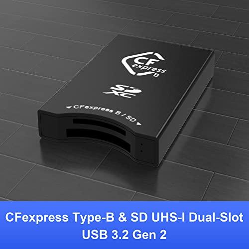 CFexpress SD カードリーダー USB C、デュアルスロットUSB 3.2 10Gbps Type Bカードリーダー Android/Win｜onetoday｜03