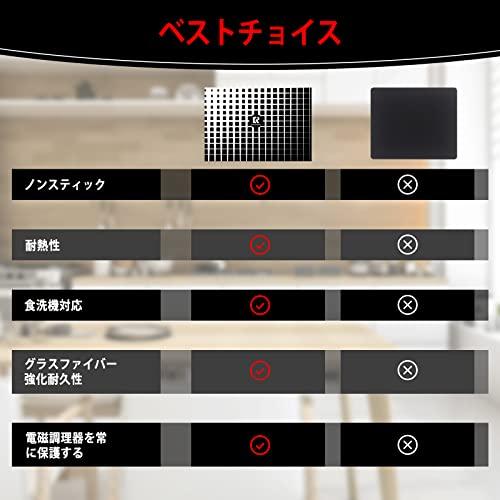 KR KITCHENRAKU ihマット ihクッキングヒーターマット 滑り止め ストーブ傷防止保護 焼け焦げ防止 電磁調理器用 シリコンマット 断熱｜onetoday｜06