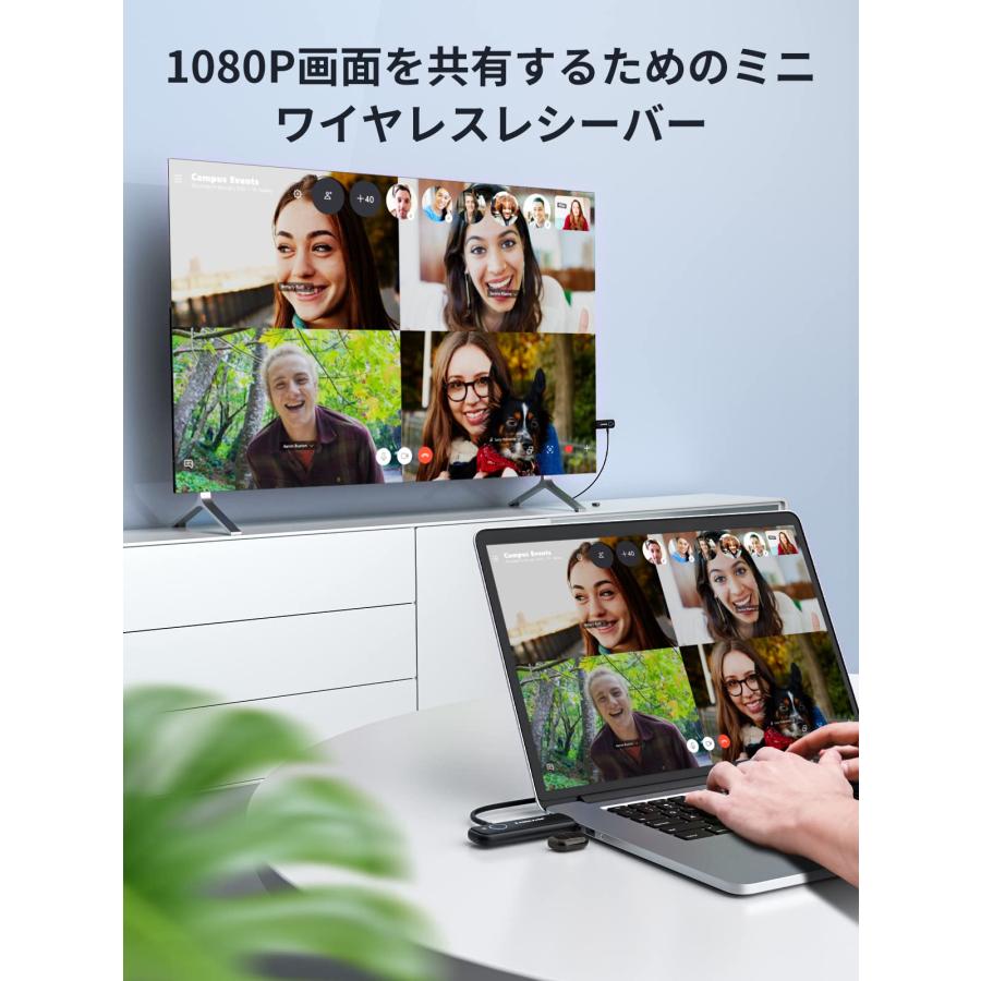 Lemorele ワイヤレス HDMI 送受信機 セット 小型 50M無線ミラーモード 拡張モード ８台増設可能 設定不要【2024新版 Mini送受｜onetoday｜03