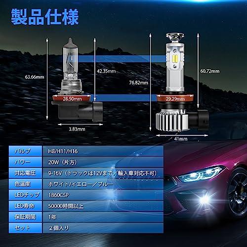 【2023年斬新なデザイン！】SUPAREE h8 led フォグ 3色切り替え 爆光 新基準車検対応 h11 led フォグランプ 新発想 きれいな｜onetoday｜08