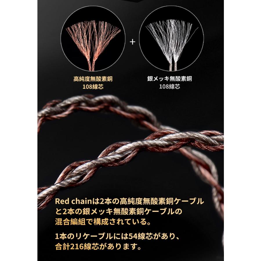 イヤホン ケーブル リケーブル 19AWG銀メッキ無酸素銅 TRN イヤホンケース リケーブル QDC ケーブル 2.5 3.5 4.4 mm