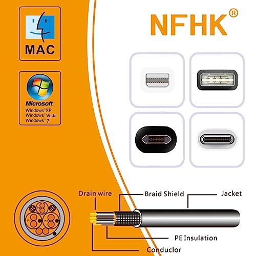 NFHK USB-C USB2.0 Type CメスからマイクロミニUSBオス電源アダプター 480Mbpsデータ チェーンホール付き 2個/ロット｜onetoday｜08