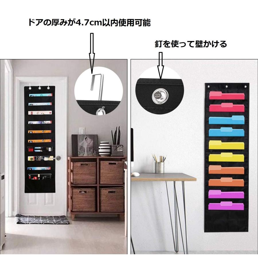 himsyuden 壁掛け収納袋 ウォールポケット 10段 10ポケット 吊り
