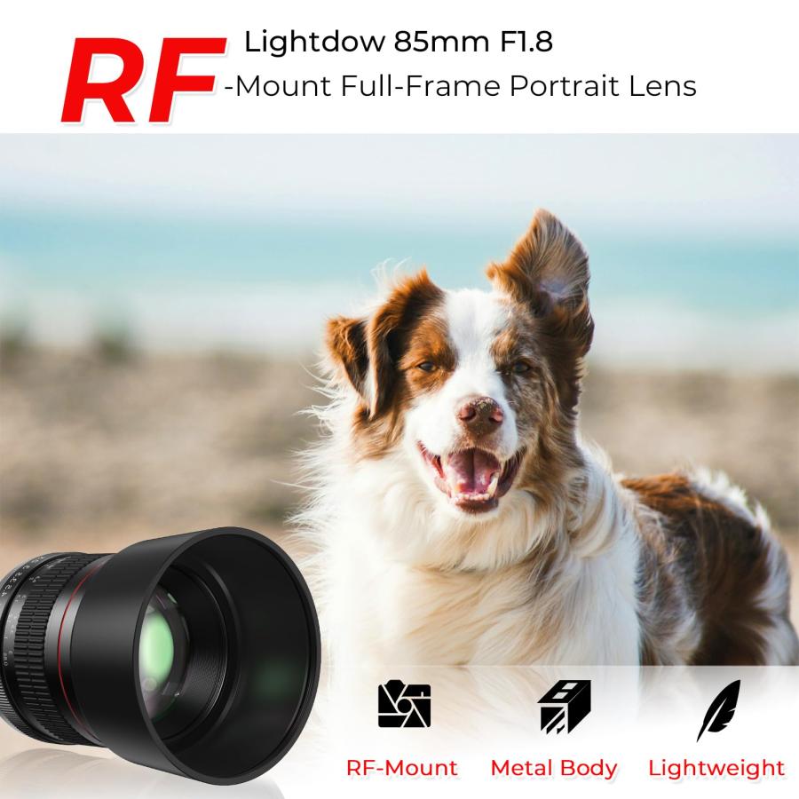 Lightdow 85mm F1.8 中望遠レンズ RF-マウント レンズ 対応
