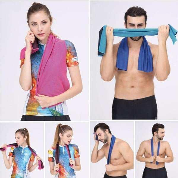 [4枚入り特価]熱中症対策 冷感タオル 冷却 ひんやりタオル 冷却タオル おすすめ uvカット ネッククーラー アイスタオル ファッション | ブランド登録なし | 10