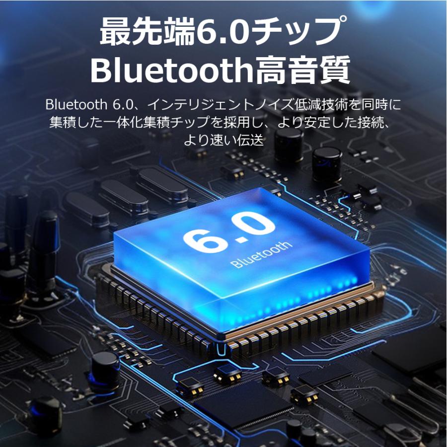 ワイヤレスイヤホン 四代目 Bluetooth6.0 日本語音声ガイド FIPRIN 7270 コンパクト 高音質 重低音 防水 スポーツ iPhone 16 15 Android ブルートゥース 最新型 | FIPRIN | 02