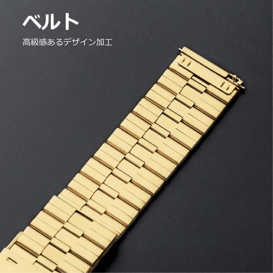 スマートウォッチ 金属 交換バンド ファインスチール素材 ベルト  バンド幅22mm |  | 06
