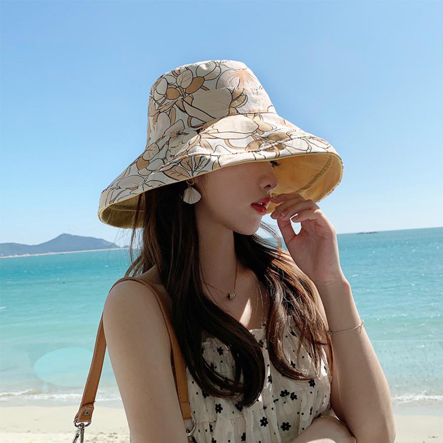 帽子 レディース UVカット リバーシブル 遮光100% 日焼け対策 サファリハット 春 夏 秋 つば広 UV ハット 日よけ 折りたたみ 女優帽 ファッション 飛ばない |  | 23