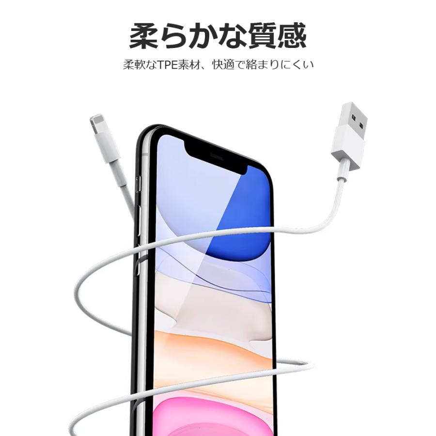 iPhoneケーブル 1m  3本セット 急速充電ケーブル 充電器 データ転送ケーブル USBケーブル iPhone14 13 12 mini 11 XR X |  | 01