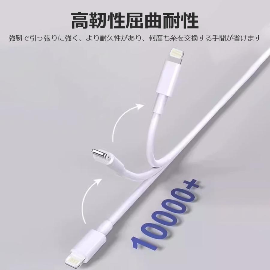 iPhoneケーブル 1m  3本セット 急速充電ケーブル 充電器 データ転送ケーブル USBケーブル iPhone14 13 12 mini 11 XR X |  | 03