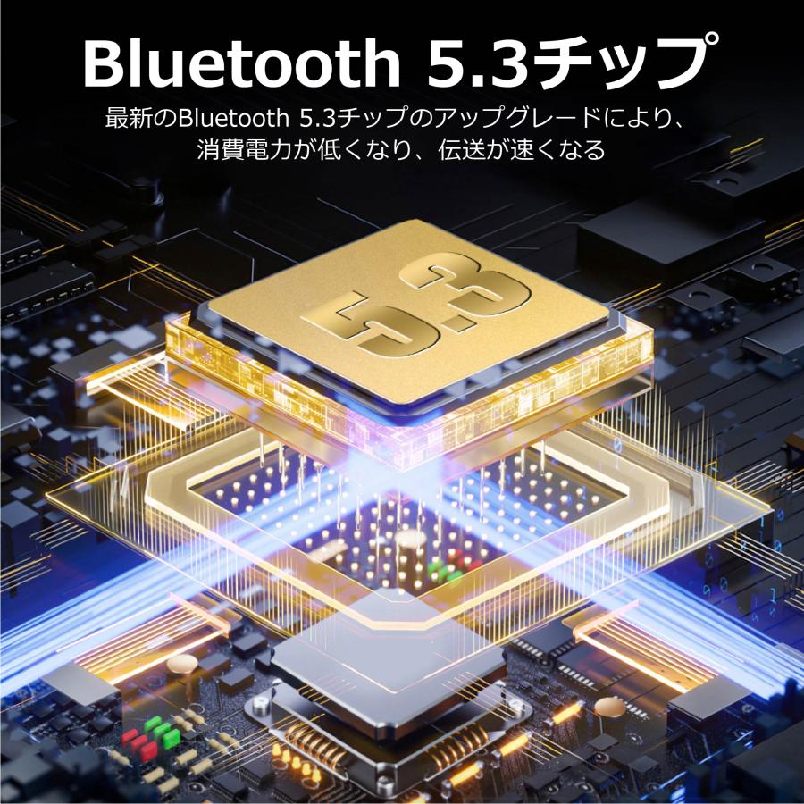 ワイヤレスイヤホン Bluetooth5.3 コンパクト FIPRIN7192 日本語音声ガイド 高音質 重低音 防水 スポーツ iPhone Android ブルートゥース 最新型｜onetoothshop｜03