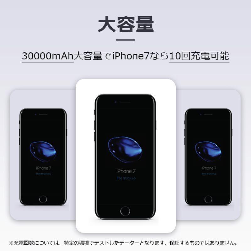 モバイルバッテリー 大容量 急速充電 30000mAh携帯充電器 iphone13 12 11 8 x iphone7 plus iphone6s Plus galaxy 送料無料 ポケモンGO｜onetoothshop｜15