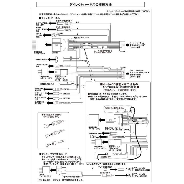 ワントップ/OneTop パナソニック製カーナビゲーション用ダイレクトコード（日産車用）TPN097DC |  | 01