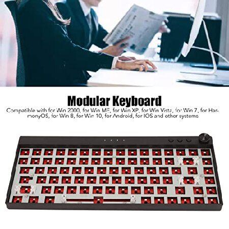 ASHATA WL84PLUS 75% RGB DIY Mechanical Keyboard, 84 Keys Hot Swappable 3Pin Switch, Bluetooth 5.0 USB C Wired 2.4GHz Wireless Customized Gaming Keyboa