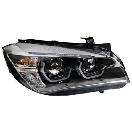 Car Styling Compatible With BMW X1 Headlights 2010-2015 New LED Head Lamp Angel Eye DRL Hid Bi Xenon Auto Accessories (Color : Headlight No Bulb)