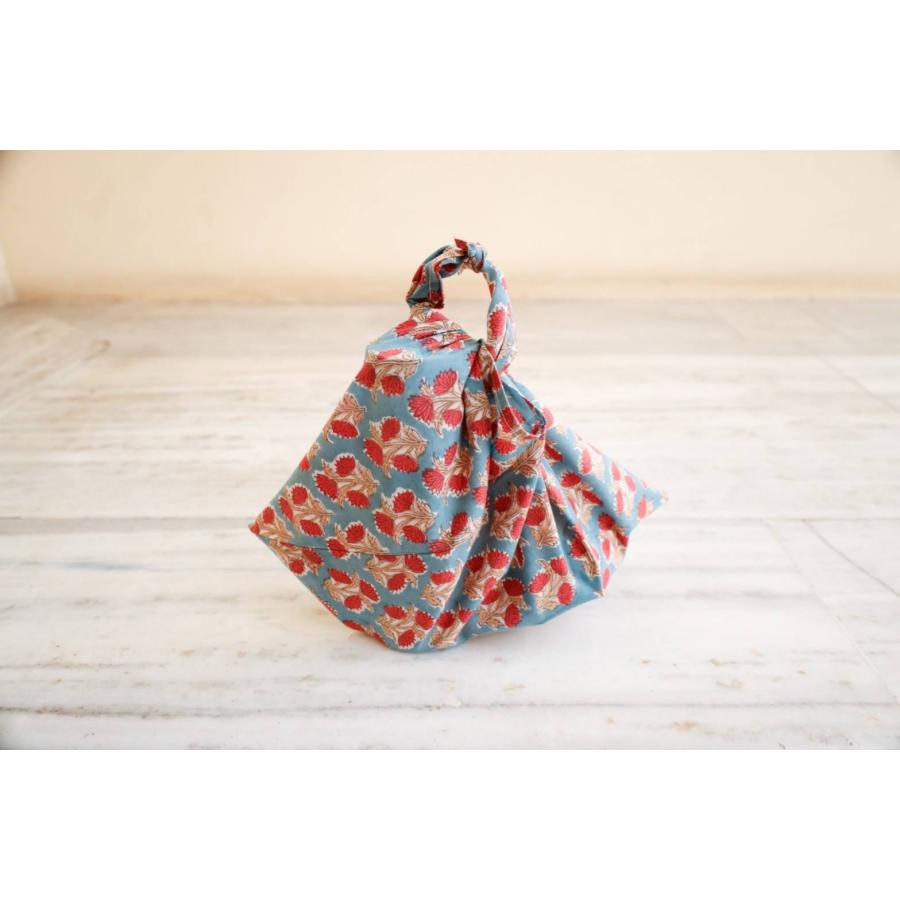 ハンカチフクロサン 41 あずま袋 エコバッグ ハンカチ インド綿 プチ