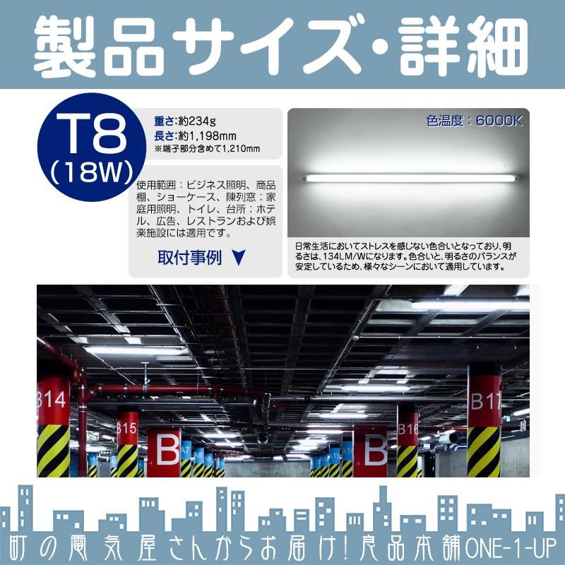 LED 蛍光灯 40W 直管 LEDライト120cm 昼光色 6000K 2400LM 口金 G1340W型 LED蛍光灯 LED蛍光管消費電力18W 省エネ 軽量 長寿命【1個】《電気工事推奨店舗》 |  | 02