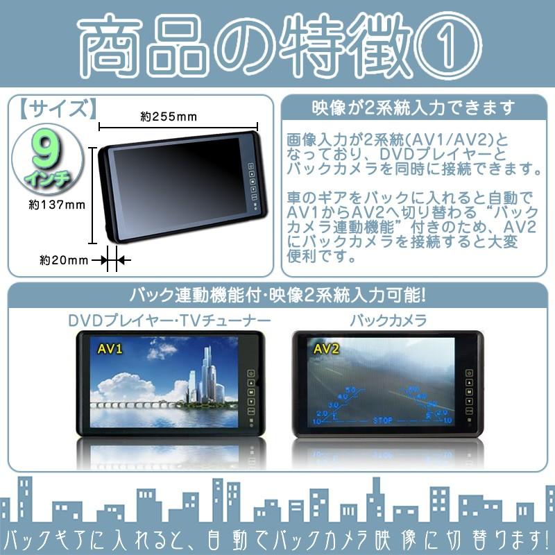 バックミラー型モニターとカメラセット ハイゼット エブリイ アルト 他対応 9インチ ミラーモニター バック