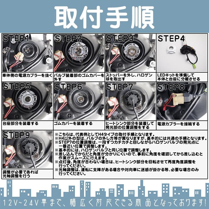 LEDヘッドライト LEDフォグランプ H4 (Hi/Lo) H8 H11 HB3 HB4 車検対応 6000ルーメン 12V 24V対応 高性能 ファンレス タイプ 3000K/6500K/8000K 変更可 1年保証 | いすゞ | 09