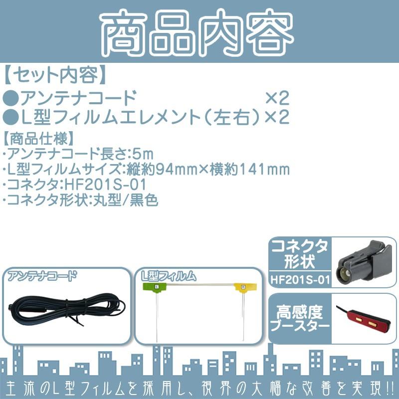 ケンウッド カーナビ対応 地デジ フルセグ フィルムアンテナ HF201S-01タイプ 2本セット カーナビ乗せ変えや 中古ナビの部品欠品時に！ | JVCケンウッド | 01