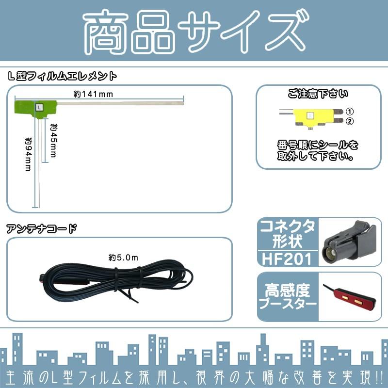 ワンセグ フィルムアンテナ HF201タイプ 1本セット カーナビ乗せ変えや 中古ナビの部品欠品時に！ | カロッツェリア | 02