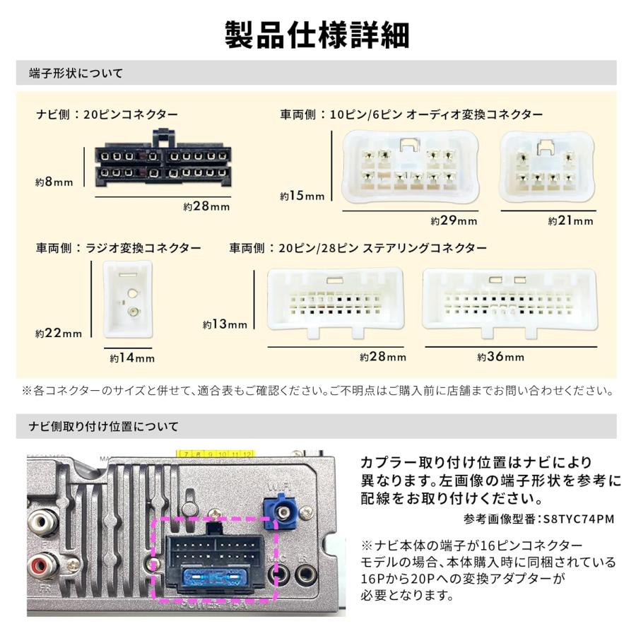 トヨタ オーディオハーネス ATOTO A6 PF S8 F7 SA102 A6KL 対応 トヨタ オーディオハーネス ATOTO A6 PF S8 F7 SA102 A6KL 対応