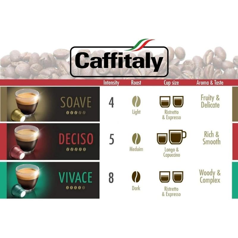 カフィタリー ネスプレッソ 互換カプセル アソート 140個入 コーヒーカプセル カプセルコーヒー 3種類 VIVACE×4箱 SOAVE×6箱 DECISO×4箱 1箱10カプセル入り |  | 02