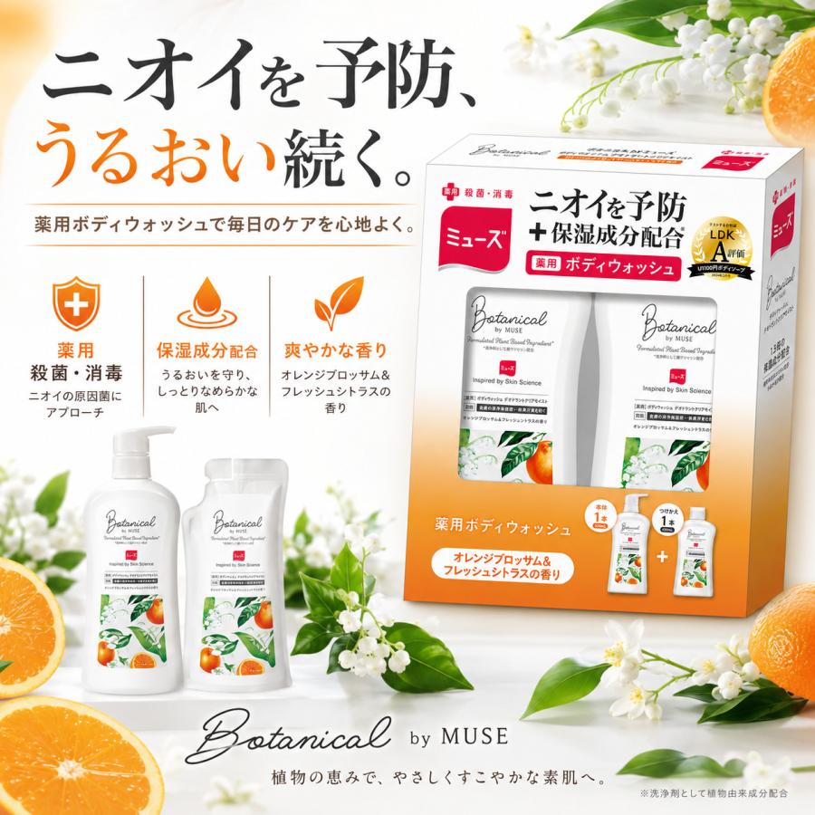 ミューズ ボタニカル 薬用ボディウォッシュ 本体500mL＋詰め替え450mL セット | ミューズ（ボディケア） | 04