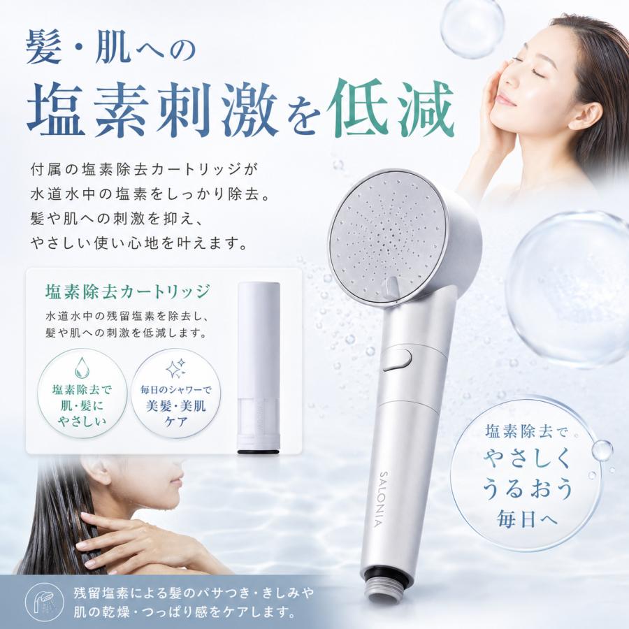 サロニア ファインバブルクリア シャワーヘッド SALONIA 塩素除去 炭酸タブレット ミスト 節水 頭皮ケア 美容家電 | SALONIA | 04
