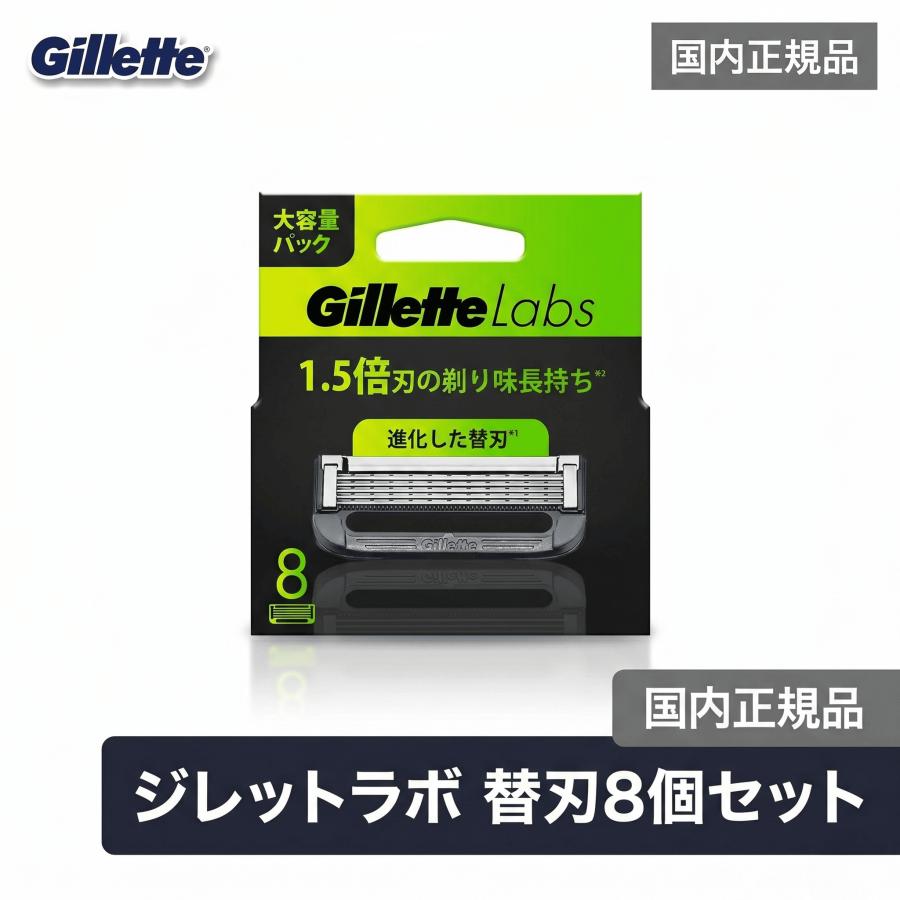 Gillette Labs ジレットラボ 角質除去バー搭載替刃 8個 エコ包装 P&G