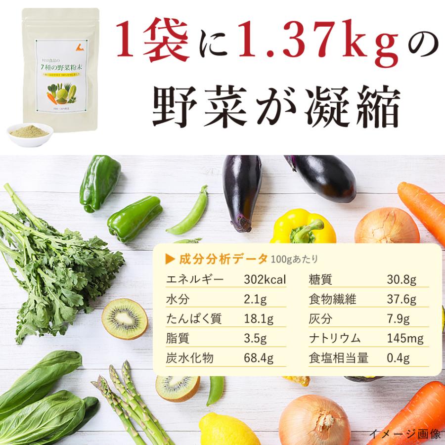 安心の国産 野菜パウダー 7種の野菜（60g）1袋【公式】村田食品の7種の