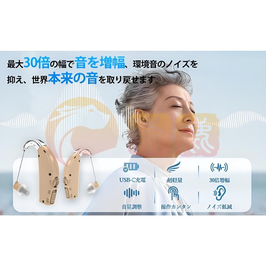 集音器 高齢者 耳掛け 充電式 ワイヤレス 使いやすい 軽量 両耳 集音器 高齢者 耳掛け 充電式 ワイヤレス 使いやすい 軽量 両耳