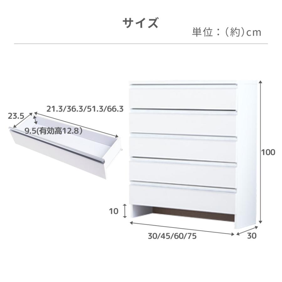 iellio ランドリー収納 ランドリーチェスト 洗面所 収納 幅75 ロー