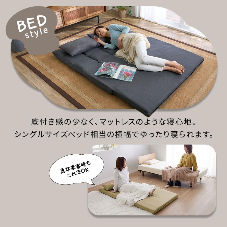 iellio ソファーベット 2人掛け 幅130cm ソファベッド 折りたたみ ロー