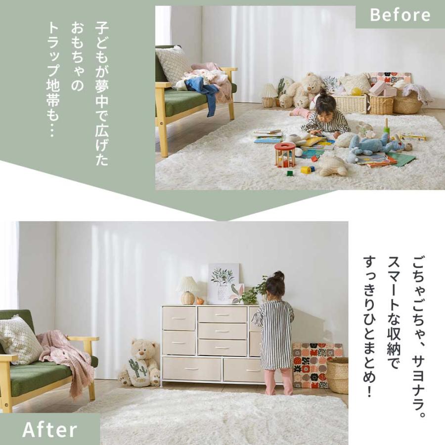 収納ボックス チェスト ファブリック 9杯 スチールフレーム 軽量 通気性 タンス たんす 衣類収納 衣類ケース 組立簡単_5