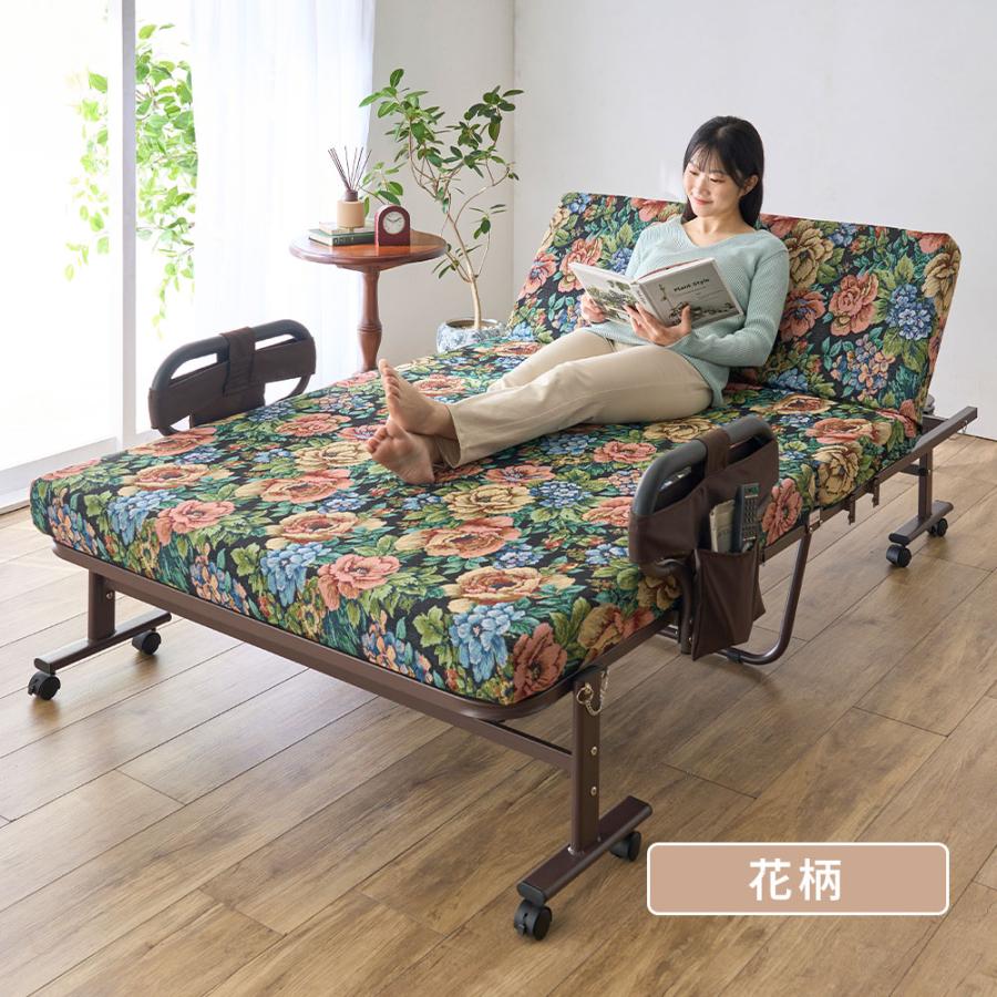 iellio 折りたたみベッド セミシングル ショート コンパクト