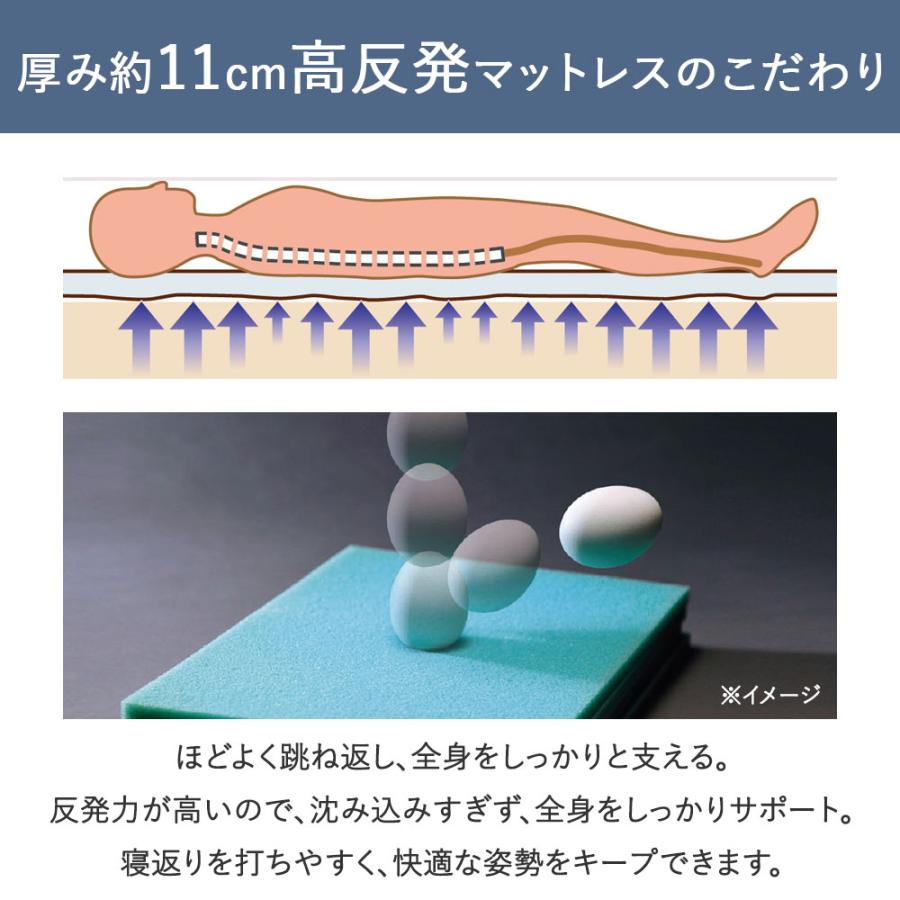 iellio 折りたたみベッド セミシングル ショート コンパクト 