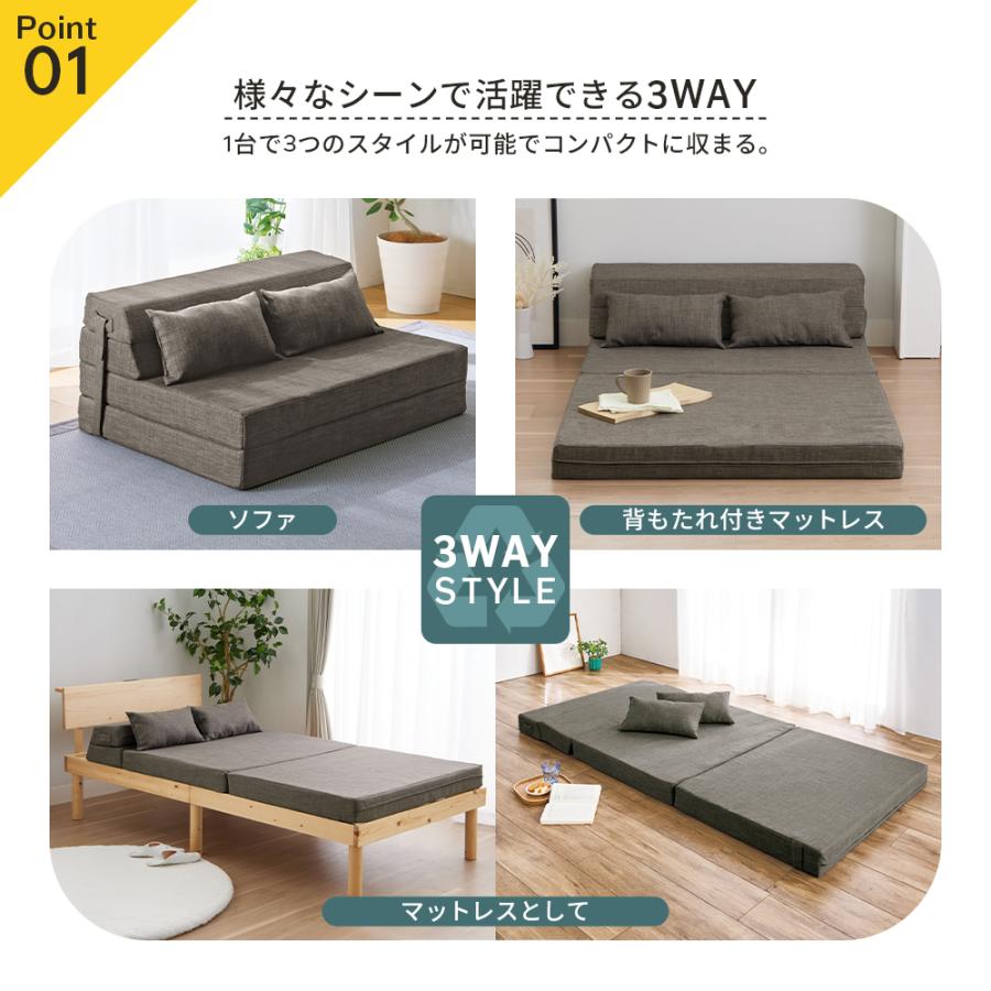 iellio ソファーベット マットレス シングル 一人用 一人掛け