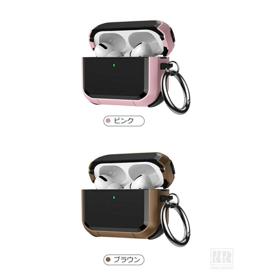AirPods Pro 3 耐衝撃 ケース 第3世代 カバー カラビナ付き 2重構造