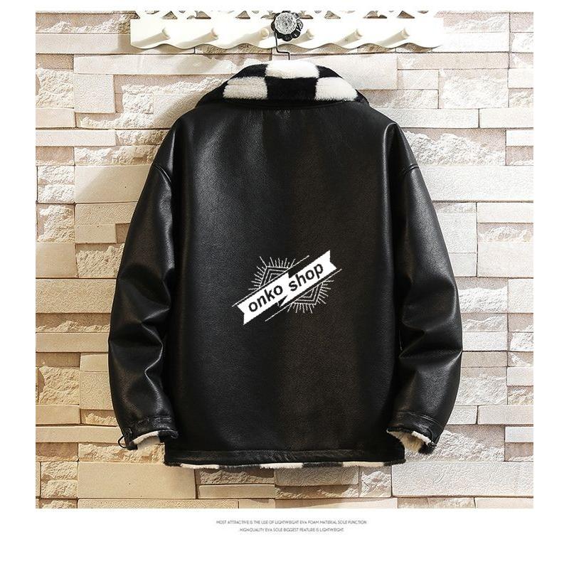 合成皮革 ムートンジャケット メンズ ジャケット 裏起毛 厚手 フライト